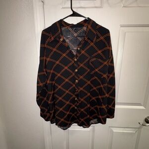 Windsor Charcoal and Rust Plaid Shirt